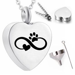 Wholesale heart-shaped pet dog ashes pendant souvenir cremation jewelry urn keepsake gift