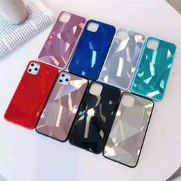 diamond cover for iphone Canada - 3D Diamond Mirror bling TPU Shockproof Phone Cases for iPhone 12 11 pro promax X XS Max 7 8 Plus A70 case cover