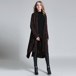 Women's Sweaters 2021 Full Real Poncho Sweater Women Autumn And Winter Irregular Cardigan Long Fund Personality Knitting Loose Coat