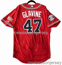 Stitched retro jersey TOM GLAVINE COOL BASE JERSEY Men Women Youth Baseball Jersey XS-5XL 6XL