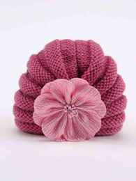 Baby Flower Decor Knitted Hat SHE