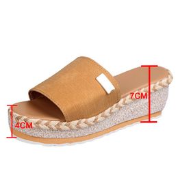 Womens Sandal Heels Wedges Summer Thick sole Bottom Casual slides Sandals Ladies Shoes Woman Platform Mules Slippers