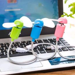 Other Home Decor USB Mini Fan Flexible Bendable For Power Bank Laptop PC AC Charger Hand Computer Notebook Desktop Cooling Cooler