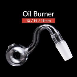 10mm 14mm 18mm Male Female Clear Pipes Thick Pyrex Glass Oil Burner Water Pipes For Rigs Bongs Tobacco Bowls Smoking