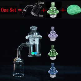 Newest 25mm Quartz Banger Nail with Colourful Spinning Carb Cap & ruby Terp Pearl Female Male 10mm 14mm 18mm for Dab Rig Bong
