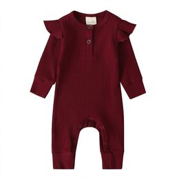 2021 New Infant Jumpsuit Baby Autumn Winter Pure Cotton Newborn Clothes Baby Girls Boys Clothing Rompers Christmas New Clothes 210317
