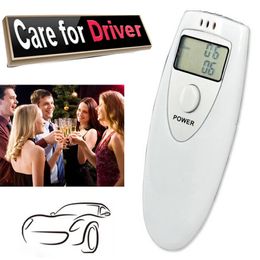 Mini Drunk Driving Handheld Alcohol Test Police Breath Breathalyser Analyzer LCD Detector Display Digital Alcohols Tester