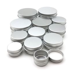 Aluminum Jar Tins 20ml 39*20mm Screw Top Round Aluminumed Tin Cans Metal Storage Jars Containers With Screws Cap for Lip Balm Containers 5ml 10ml 15ml 25ml 30ml 35ml