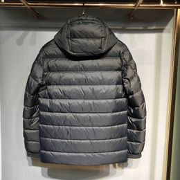 2023 Autunno Inverno Piumino da uomo Parka Piumino d'anatra bianco Giacche con zip Tasche con cappuccio Cappotti sottili da uomo MCR001