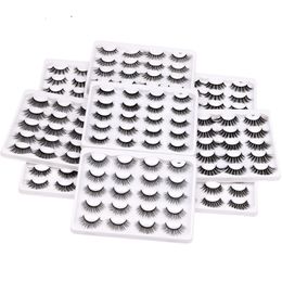 DHL 10Pairs 1 Box Eyes 건강 미용 배달 속눈썹 자연 3D 밍크 거짓 메이크업 벌크 속눈썹 Maquiagem