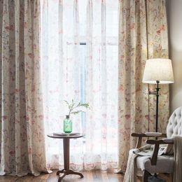 Curtain & Drapes Butterfly Printed Tulle Sheer Window Panel Curtains For Living Room Bedroom Kitchen Home Decoration