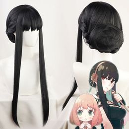 Anime SPY FAMILY Yor Forger Cosplay Costume Wig Heat Resistant Synthetic Hair Halloween