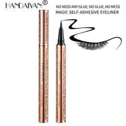 HANDAIYAN 1ml 2 in 1 adhesive eyeliner pen glue liner false eyelash magic self-adhesive black eye-liner 120pcs/lot DHL