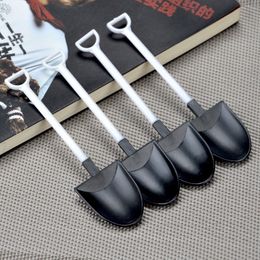 Plastic Disposable Mini Shovel Spoon Kitchen Flatware Ice Cream Cake Spoons Kids Dessert Tea Coffee Party Supplies