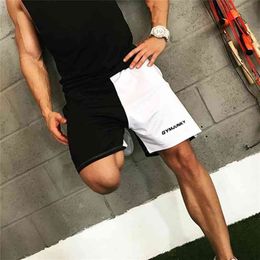 Men's Mesh Quick-Dry Fitness Shorts Outdoor Running Exercise Breathable Short Pants Jogging Casual Patchwork Summer 210716
