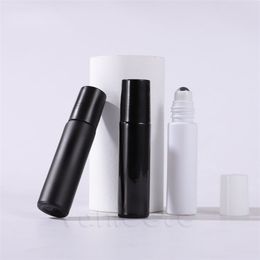 black and white 10ml Roller Ball Bottlesmatte Colour Storage Bottles glass refined oil bottle perfume bottle Emptys BottleZC457