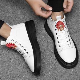 Luxury Cowhine white High-end leather boots Wrinkle resistant high top boots Party wedding shoes Punk comfortable shoe k3