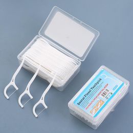 Dental Floss Toothpick Oral Tooth Picks Food Grade Safe PS With Portable Case 50pcs Per Set(box)