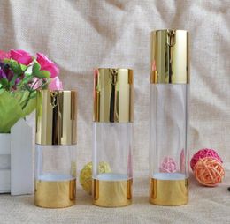 Make up Tools 15ml 30ml 50ml Empty Refillable High-grade Airless Vacuum Pump Cream Lotion Bottle Cosmetic Containers 100pcs/lot#0623