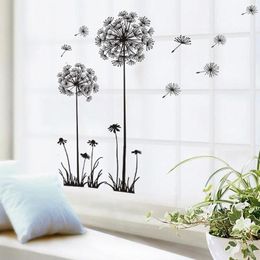 Wall Stickers Household Adornment On The Home Decoration Black Dandelion Sitting Room Bedroom