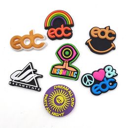 Pvc Edc Shoe Decoration Charm Part Accessories Jibitz for Croc Charms Clog Bracelets Wristband Buttons Pins Soft Rubber