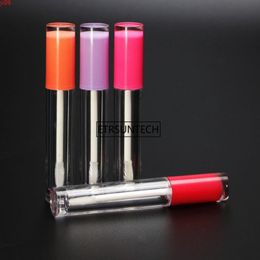 100pcs 5ml Empty Cute Plastic Clear Lipgloss Bottle Containers with Wand for Base Oil Balm Bulk Cosmetic Packaging F3876good qty