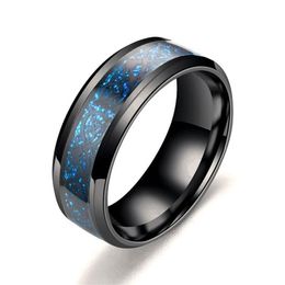 Wedding Rings Vintage Blue Black Men Jewellery Stainless Steel For Women Engagement Dragon Anel