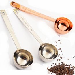 15ml Small Coffee Scoop Measure Spoon Scale Stainless Steel 304 Material Silver Rose Gold Measuring Tool JJD10857