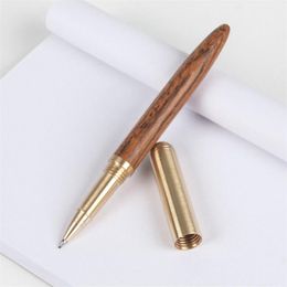 Gel Pens High Quality 0.5mm Black Ink Luxury Wood Ballpoint Pen Stylo Pennen Boligrafos Kugelschreiber Canetas Penna Kalem 03665