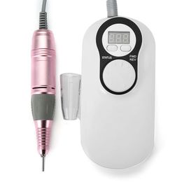 30000 RPM Electric Nail Drill Machine Polishing Tools Grinder Rechargeable UV Gel Remover 100-120V - Pink
