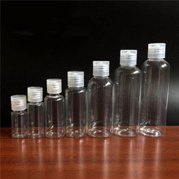 5ml 10ml 20ml 30ml 50ml 60ml 80ml 100ml 120ml 150ml Plastic Bottle PET Transparent Empty Sample Bottles Travel Lotion Liquid Container with Flip Cap