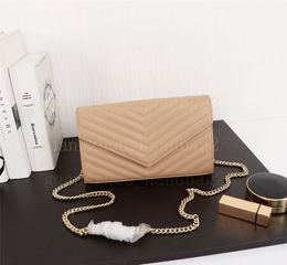 Designer Handbags Caviar Cowhide Bag Metal Chain Gold Silver Bags Leather Flap Diagonal Cross Shoulder Bags