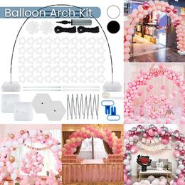 garland arch balloon Canada - Party Decoration 78Pcs Balloon Garland Arch Kit Adjustable Stand Frame Connector Clips