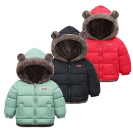 Warm Children's Coat Cashmere Cotton Padded Jacket Boys fllece Girls Baby Thickened Outwear 211027