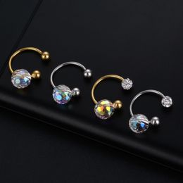 Crystal Nose Ring with Ball Body Piercing Jewellery For Women and Girls