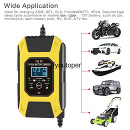 12V 7A Automatic Smart Battery Charger 3-stage Car for GEL WET AGM2611