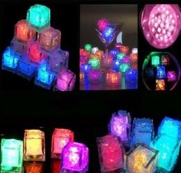 2021 Carton Flash Ice Cube Water-Actived Flash Led Light Put Into Water Drink Flash Automatically for Party Wedding Bars Christmas