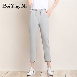 Cotton Linen Harem Pants Womens Solid Pockets Vintage Plus Size Trousers Female Harajuku S-5XL Casual Pantalones 210506