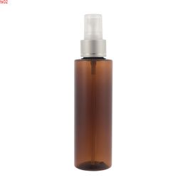 120ML X 50 Empty Plastic Mist Spray Pump Bottle For Perfume Silver Anodized Aluminium Collar Cosmetic PET Containerhigh quatity