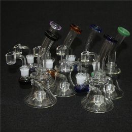 14mm Mini Glass Bong Water Pipes Pyrex Hookah Oil Rigs Smoking Bongs Thick Heady Recycler Rig for Smoke
