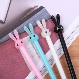 Student neutral pens 0.38mm Cute Kawaii Plastic Gel Lovely Cartoon Rabbit For Kids Writing Gift Korean Stationery