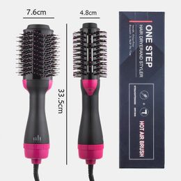 4 in 1 Air Hair Dryer Brush One Step Hair Blow Dryer Comb Volumizer Hair Fluffy Curler Straightener - EU Plug