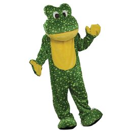 Fun Outfit Suit Frog Animal Mascot Costumes Animated theme Cartoon mascot Character adult Halloween Carnival party Stage Performance Clothes