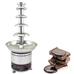 Electric 5 Layers Chocolate Fountain Maker Machine Heating Waterfall Machine Chocolate Fondue For Wedding Birthday Party