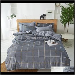 Sets Supplies Textiles & Gardenmodern Style Bedding Set Duvet Er+Bed Sheet+Pillowcase Home Textile Decoration Drop Delivery 2021 Thqec