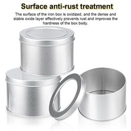 NEW Aluminum Tins Jars Metal Round Tin Containers Storage Gift Boxes with Clear Top Window Home Baking Mold Cake Pan DH8985