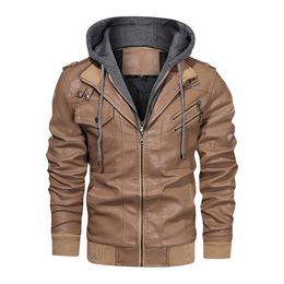 23ss Men's Hoodies Mountainskin New Mens Leather Jackets Autumn Casual Motorcycle PU Jacket Biker Leathers Coats Brand Clothing Size M-2XL