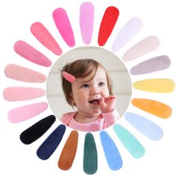 Baby Hair Clips For Girls Hairpins Barrettes Infant Cute Safe Wrapped Hairgrips Kids Children BB Clip Accessories 20 Colours YL2471