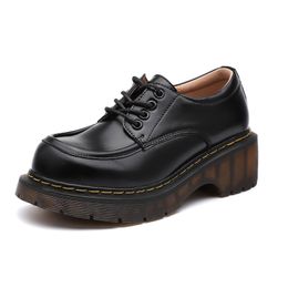 Oxford Spring Flats Shoes Woman Shoes Genuine Leather Autumn Retro Japan platform shoes Comfortable Casual Daily School