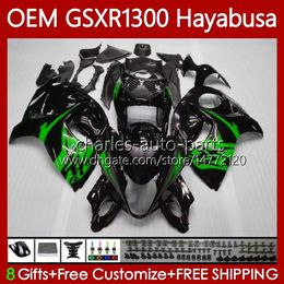 OEM Body For SUZUKI Hayabusa GSXR-1300 GSXR1300 08 09 10 11 12 13 77No.71 GSXR 1300 CC 1300CC Green black 2014 2015 2016 2017 2018 2019 GSX R1300 08-19 Injection Fairing